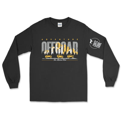 Black Longsleeve Tee Adventure Offroad-The Airdown Club - Goats Trail Off-Road Apparel Company