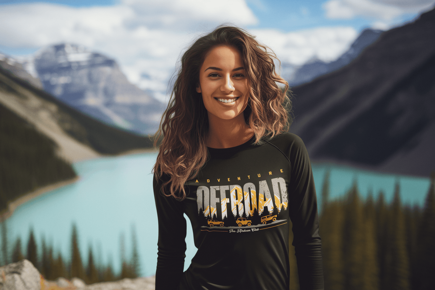 Black Longsleeve Tee Adventure Offroad-The Airdown Club - Goats Trail Off-Road Apparel Company