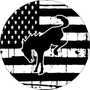 Bronco American Flag Spare Tire Cover-Ford Bronco