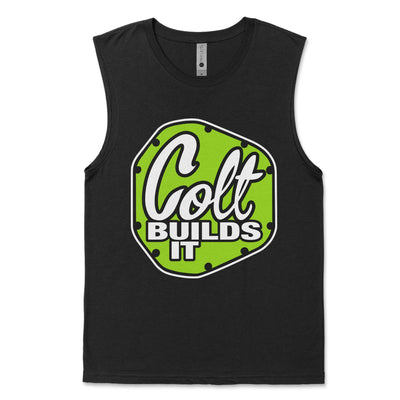 Colt Builds It Men's Muscle Tank - Goats Trail Off-Road Apparel Company