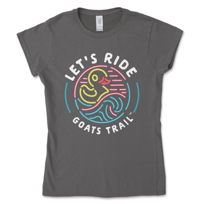Let's Ride Neon Duck Women's Tee Shirt - Goats Trail Off-Road Apparel Company