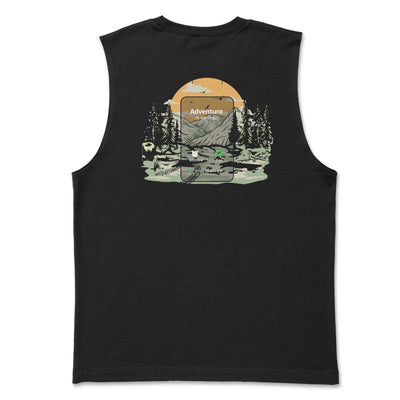 Adventure is Calling, Will You Answer? Men's Muscle Tee - Goats Trail Off-Road Apparel Company