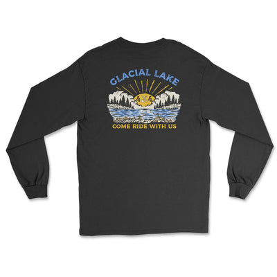 Glacial Lake Long-Sleeve Black 4 x 4 Tee - Goats Trail Off-Road Apparel Company