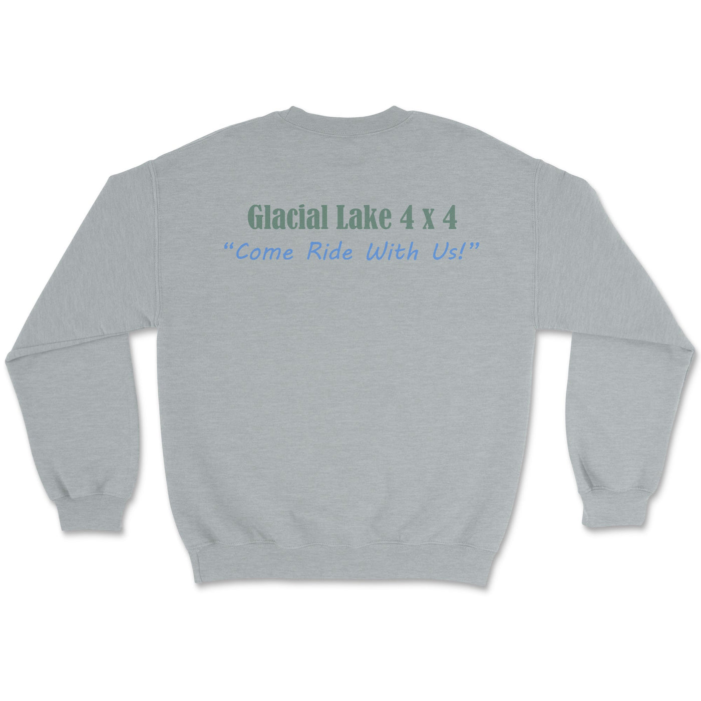 Glacial Lakes Logo Crewneck - Goats Trail Off-Road Apparel Company