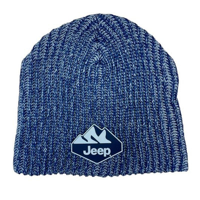 Jeep Knit Patch Hat Range - Blue Marled - Goats Trail Off-Road Apparel Company