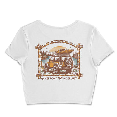 Lakefront Wanderlust White Crop Top - Goats Trail Off-Road Apparel Company
