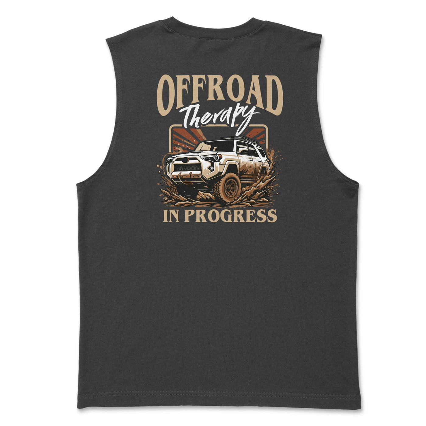 Offroad Therapy in Progress Men's Muscle Tank Top - Goats Trail Off-Road Apparel Company