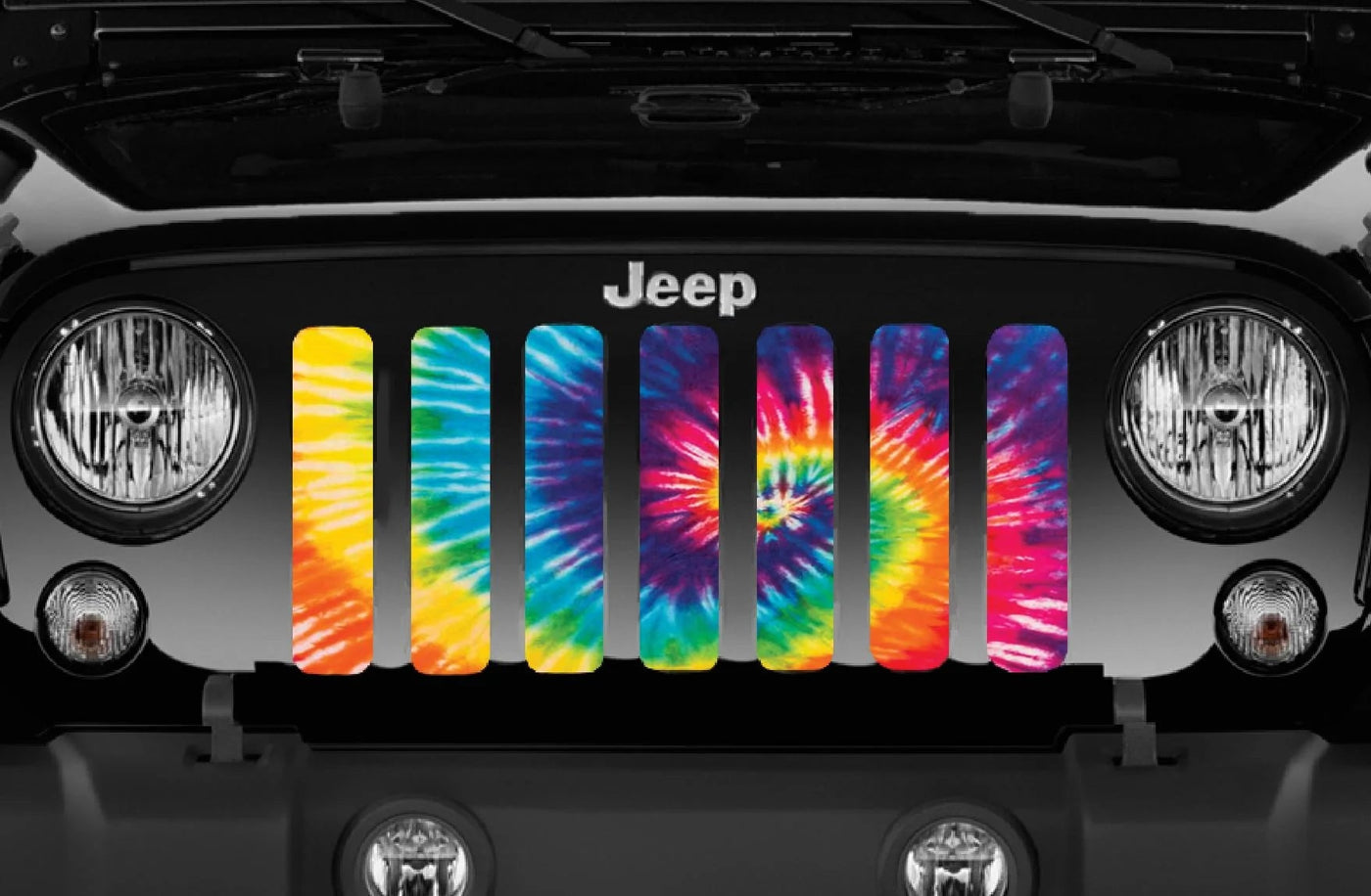 Retro Tye-Dye Jeep Grille Insert - Goats Trail Off-Road Apparel Company