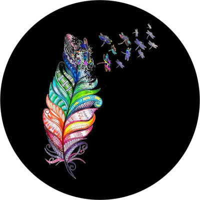 Vibrant Feather Dragonfly Spare Tire Cover - Goats Trail