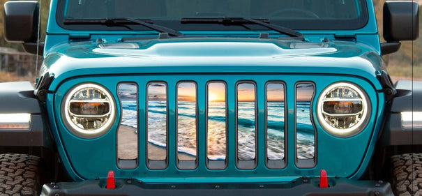 Beach Themed Jeep Grille Inserts - Goats Trail Off-Road Apparel Company