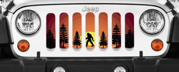 Bigfoot Themed Jeep Grille Inserts - Goats Trail Off-Road Apparel Company-Made in the USA
