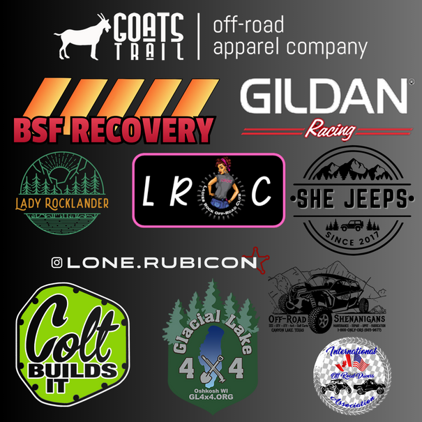Brand Collaborations - Goats Trail Off-Road Apparel Company-BSF Recovery, Gildan Racing, Colt Builds It, LROC, She Jeeps