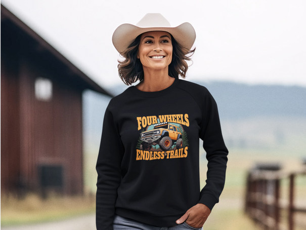 Bronco Crewneck Sweatshirts - Goats Trail Off-Road Apparel Company-Comfy and Durable Offroad Apparel