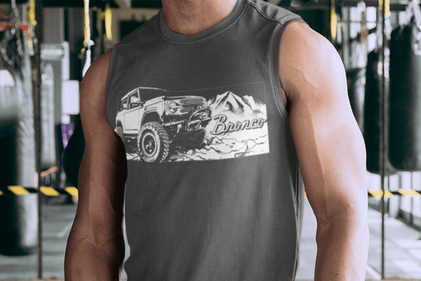 Bronco Men's Muscle Tanks - Goats Trail Off-Road Apparel Company - Men's Offroad Apparel made for adventure