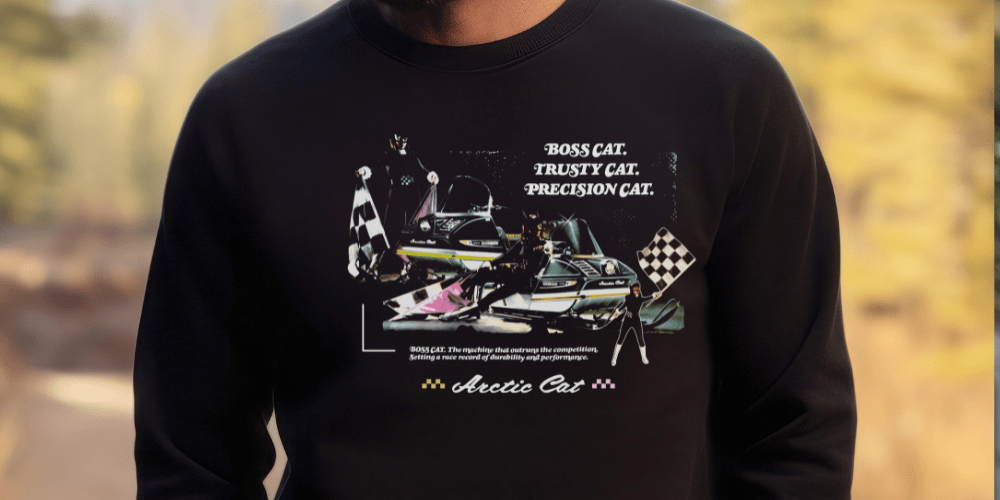 Men's Arctic Cat Snowmobile Sweatshirts - Goats Trail 