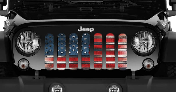 Patriotic Jeep Grille Inserts - Goats Trail Off-Road Apparel Company