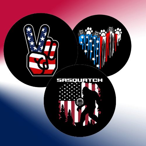 Patriotic Spare Tire Covers - Goats Trail Off-Road Apparel Company-Made in the USA