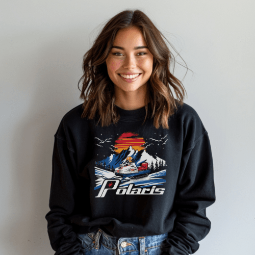 Polaris Snowmobile Long Sleeve Tee Shirt - Goats Trail
