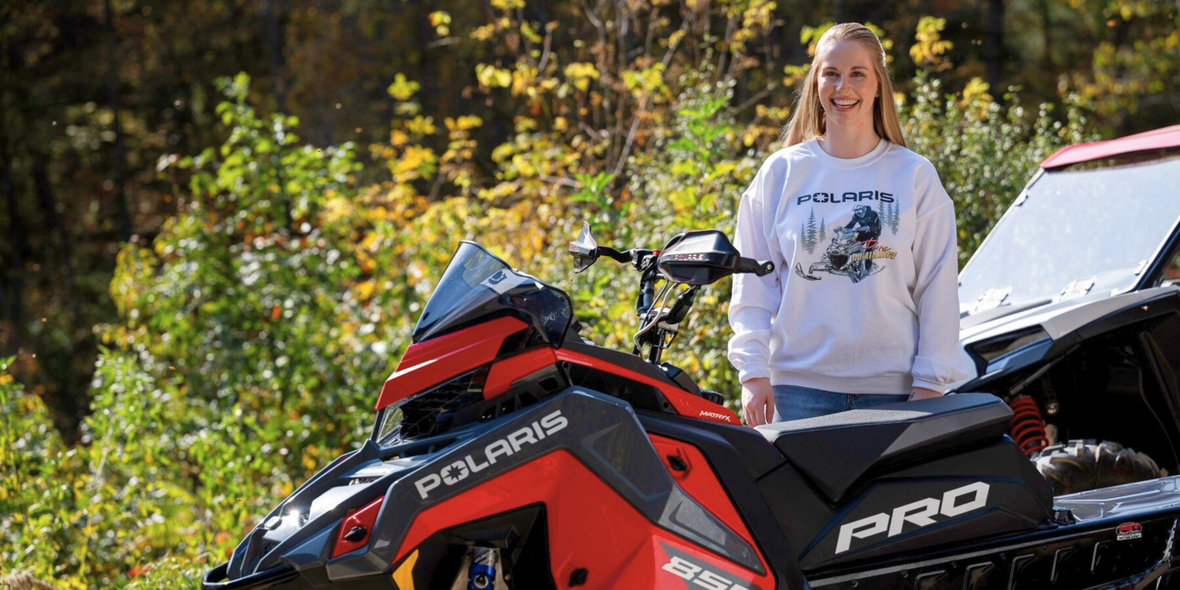 Polaris Snowmobile Sweatshirts - Women's - Goats Trail 