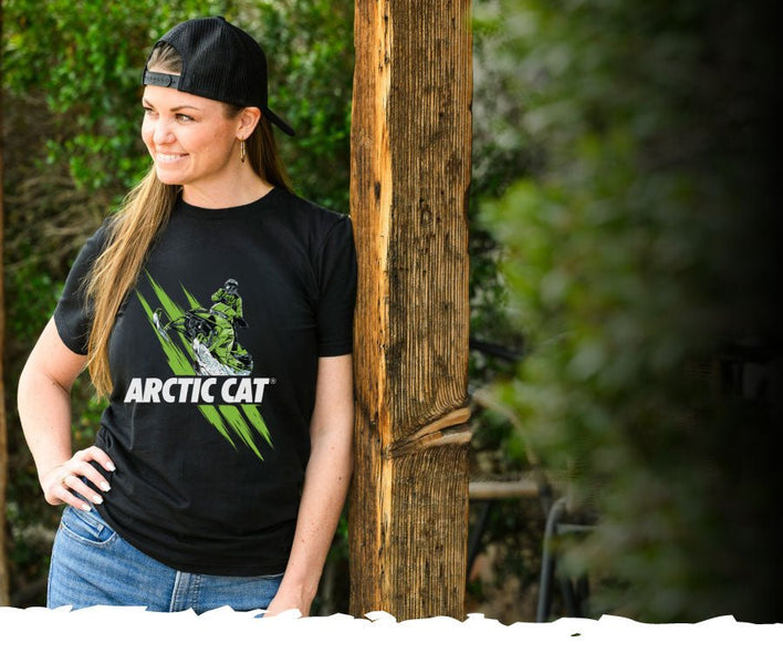 Women's Arctic Cat Snowmobile T-Shirts - Goats Trail 