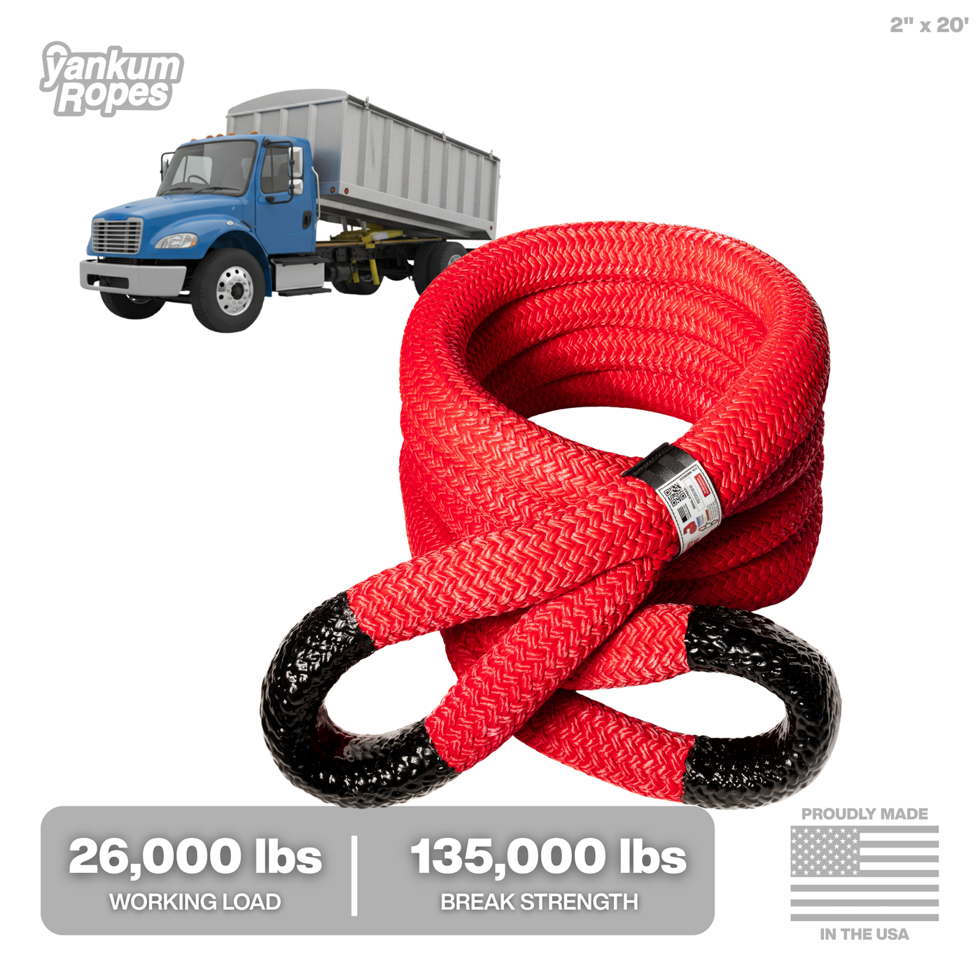 Heavy Duty Kinetic Rope 2" x 20