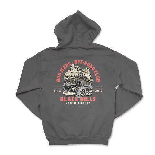 605 Jeeps Off Road Club Hoodie-Official Merch Charcoal / Small Hooded Sweatshirt