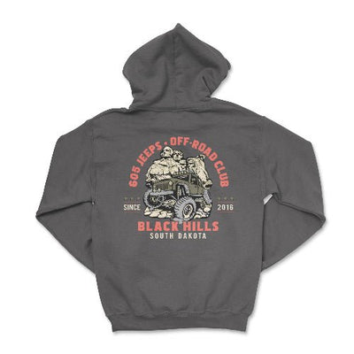 605 Jeeps Off Road Club Hoodie-Official Merch Charcoal / Small Hooded Sweatshirt