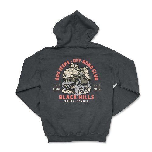 605 Jeeps Off Road Club Hoodie-Official Merch Dark Heather / Small Hooded Sweatshirt