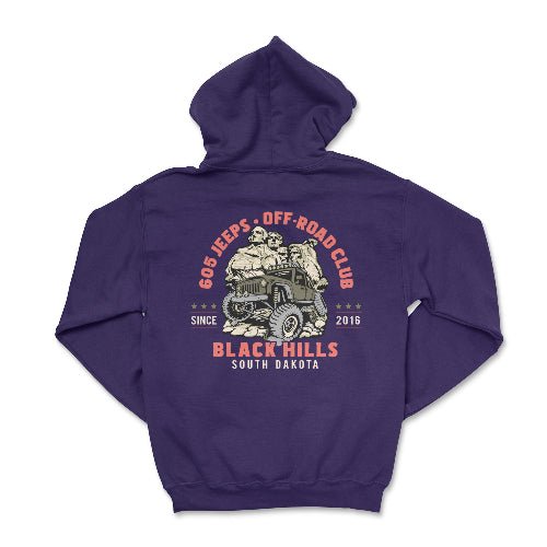605 Jeeps Off Road Club Hoodie-Official Merch Purple / Small Hooded Sweatshirt