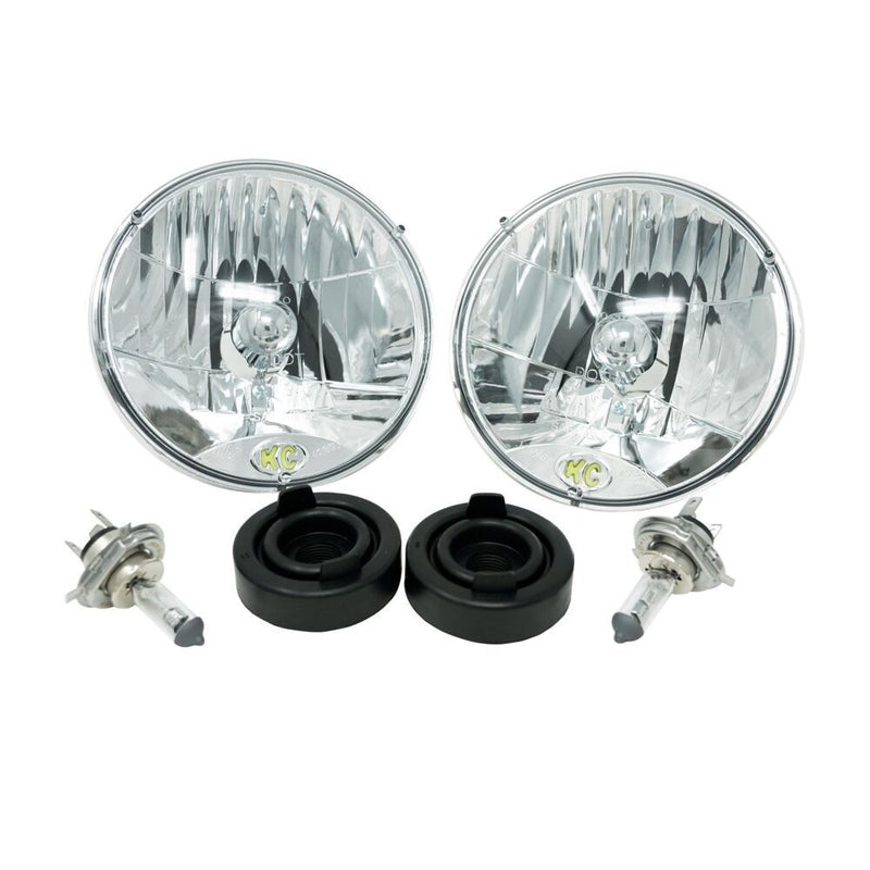 7" H4 DOT Halogen Headlights - Driving Beam - Universal/97 - 06 Jeep TJ - Goats Trail