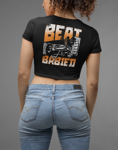 Beat Not Babied Women's Black Crop Top