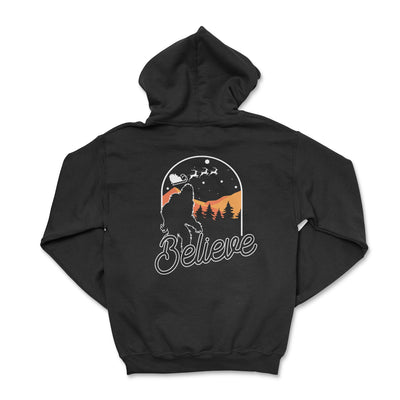 Bigfoot Holiday Believe Santa Zip-Up Hoodie
