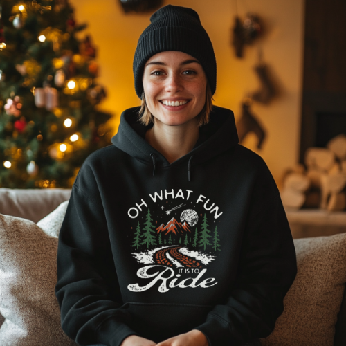 Christmas Off Road Black Hoodie