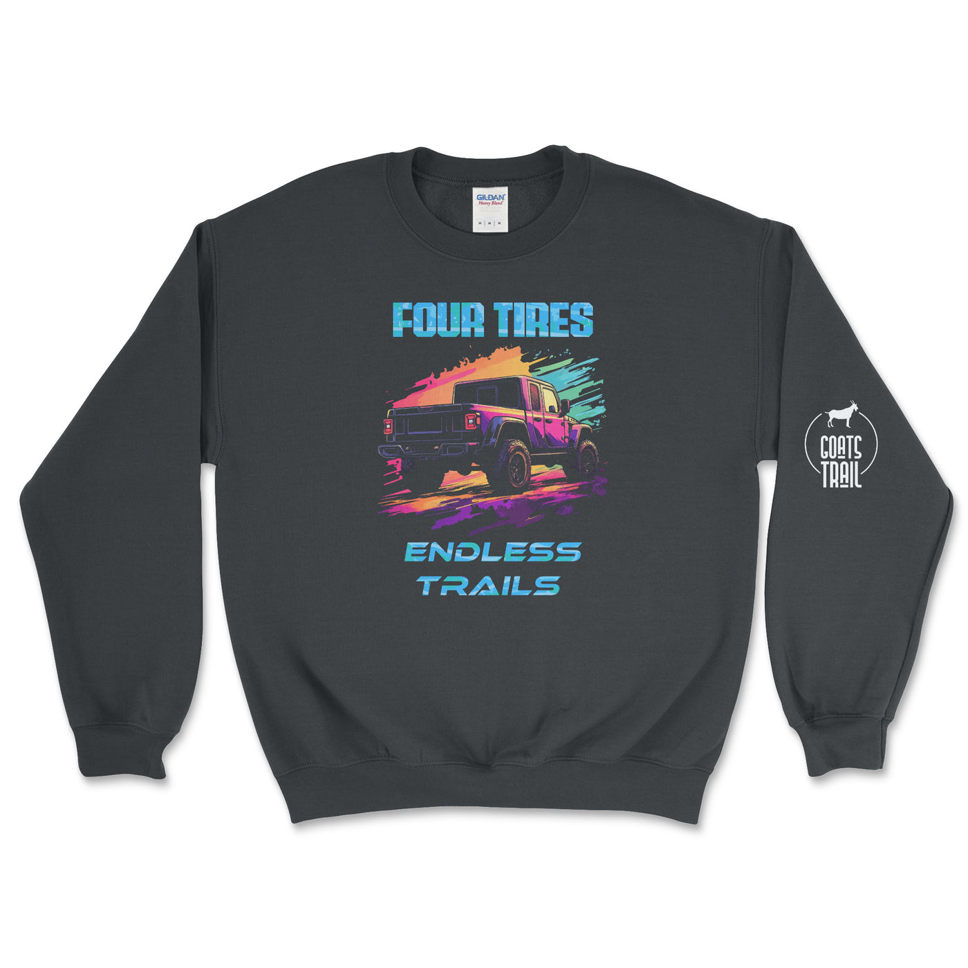 Neon Gladiator Endless Trails Crewneck Sweatshirt - Goats Trail Off-Road Apparel Company