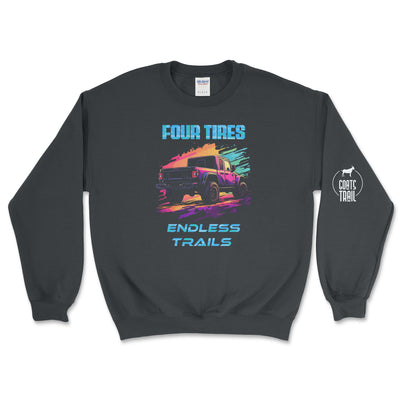 Neon Gladiator Endless Trails Crewneck Sweatshirt - Goats Trail Off-Road Apparel Company