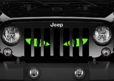 Green Neon Chaos Eye Jeep Grille Insert