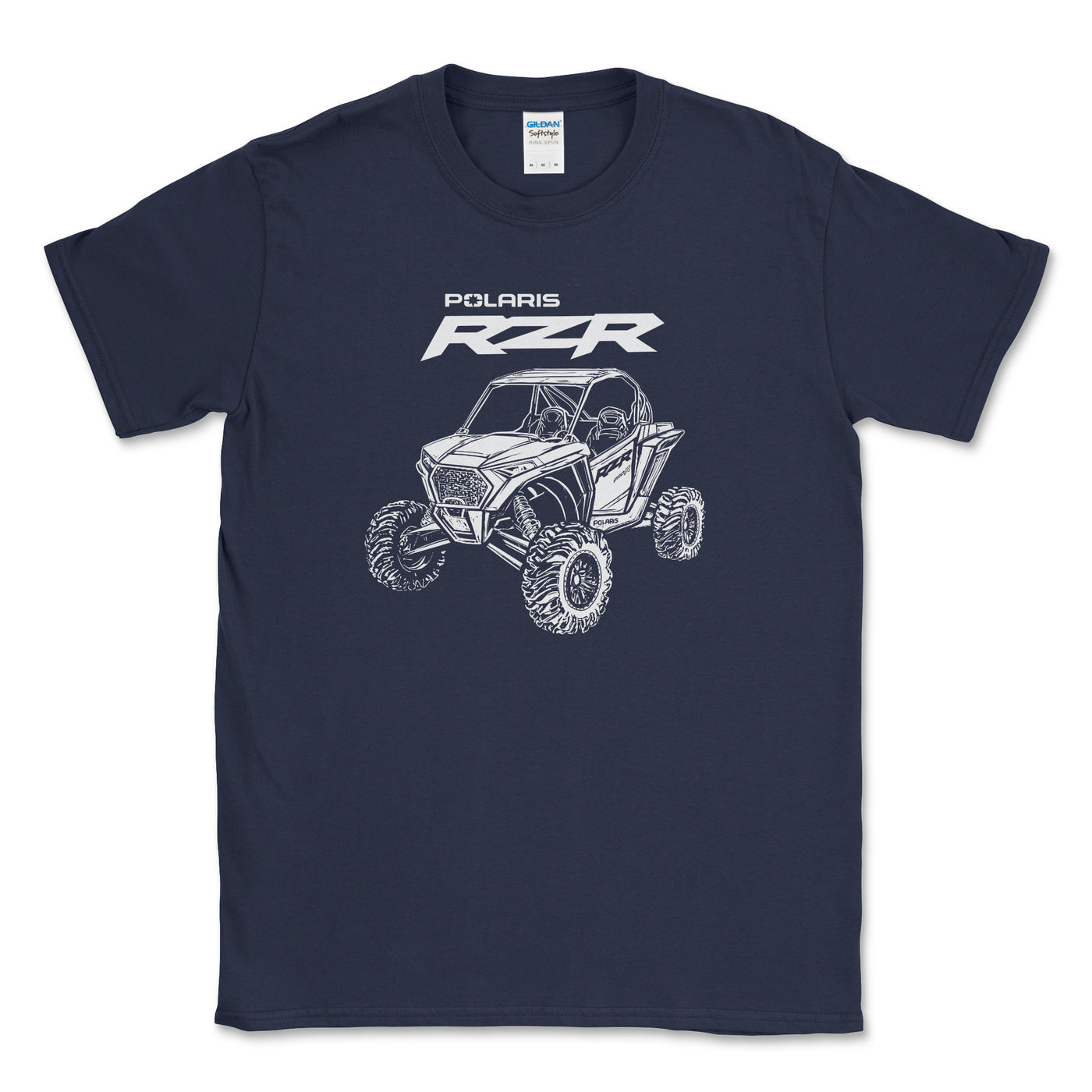 Polaris RZR Offroad - Men's Big and Tall Tee Shirt - White - Goats Trail Off-Road Apparel Company