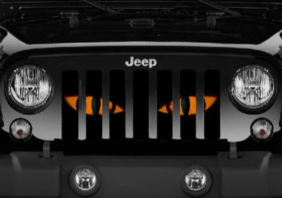 Orange Chaos Eyes Jeep Grille Insert