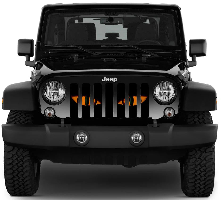 Orange Jeep Chaos Eyes Grille Insert