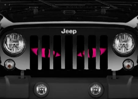 Pink Chaos Eyes Jeep Grille Insert Spooky