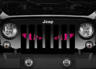 Pink Chaos Eyes Jeep Grille Insert Spooky