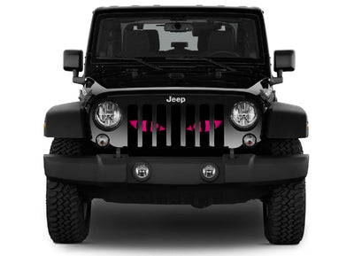 Pink Eyes Chaos Jeep Grille Insert