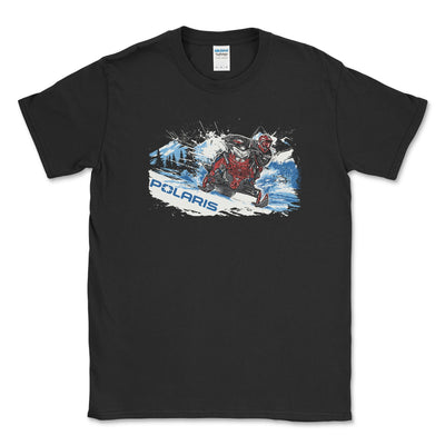 Polaris Licensed Black Snowmobile Tee