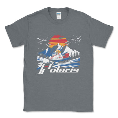 Polaris_Snowmobile_70_s_Vintage_Tee_Shirt-Graphite_Heather