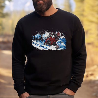 Polaris Snowmobile Crewneck-Black