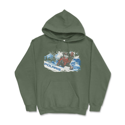 Polaris Snowmobile Red Sled Hoodie