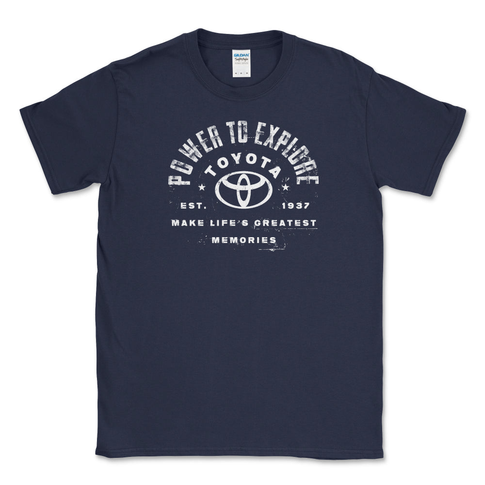Power to Explore Navy Tee