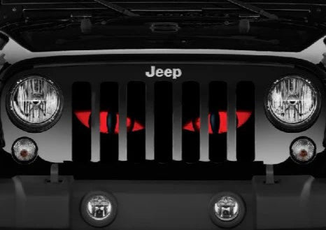 Red Chaos Jeep Grille Insert