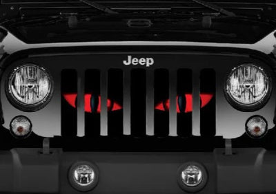 Red Chaos Jeep Grille Insert
