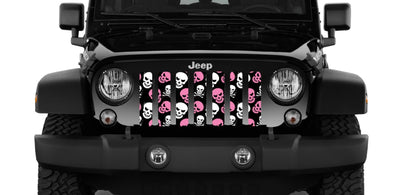 Skulls Baby White and Pink Grille Insert